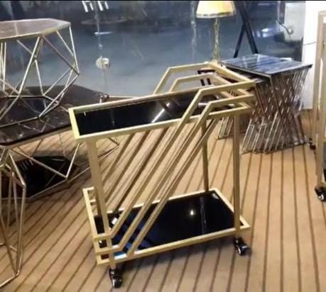Luxury 2 Layer Modern Trolly Stand